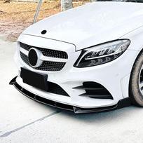 W205 C205 S205 C43 Automobilio Priekinio Spoileriuko Bamperio Lūpos Spoilerio Daliklis Mercedes Benz C180 C200 C300 2019 2020 2021 AMG LCI Tiuningui Gloss Black
