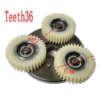 1000W Fat Motor 36T Nylon Gear Biking Equipment Abs Plus Metal Material Approx 36T Size 36T Nylon Gear For Motor for 750W clutch