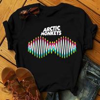 Arctic Monkeys Rock Band Graphic Print T Shirt Men Fashion Vintage Hip Hop Streetwear Short Sleeve Plus Size T Shirt Women M