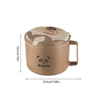 Instant Noodle Bowl Large Capacity Stainless Steel Hot Soup Bowls For Travel Lunch Dinner Breakfast College Office Kitchen mėlyna