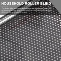 Balcony Suction Cup Sunshade Black Mesh Dot Curtain Heavyweight Soft Blackout Temporary Portable Window Door Roller Blinds Size 1
