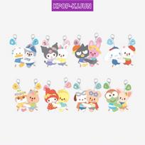 Stray Kids HUG PLUSH KEYRING - SKZOO X SANRIO CHARACTERS Wolf Chan