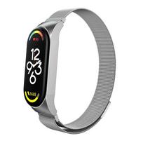 Milanese kilpinis dirželis Xiaomi Mi Band 8 7 apyrankė nerūdijančio plieno metalas Correa Miband band6 band4 skirtas Xiaomi mi band 3 4 5 6 7 Mi Band 3 4 sidabras
