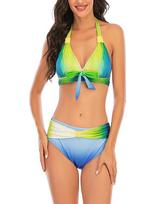 Didelio dydžio moteriški maudymosi kostiumėliai Push Up Bikini Dviejų dalių maudymosi kostiumėlis Tvirtas bikinių rinkinys Brazilijos paplūdimio aprangos maudymosi kostiumėlis 6XL mėlyna