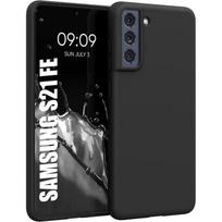 Dėklas - BOOLING - skirtas Samsung Galaxy S21 FE - Minkštas silikonas - Itin plonas - Atsparus smūgiams Juodas juoda