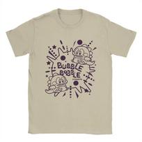 Bubble Bobble T-Shirts for Men Game Unique Pure Cotton Tee Shirt O Neck Short Sleeve T Shirts Gift Idea Tops S smėlis