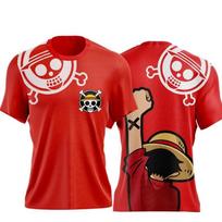 Summer Hot Selling New Anime  One Piece  Luffy Gear 5 Cosplay Adult and Children's Casual Short sleeved T-shirt XXS red