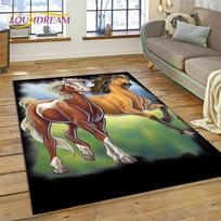 Laisvasis Jojimas Animacinių Arklių Kilimas Kilimas Svetainei Miegamajam Namų Dekoras, Neslystanti Dekoracija Sofai Durų Kilimėlis Mergaitės Dovana 40x60cm( 15x23in )