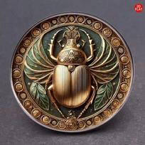 Metalinis sienų menas Egipto vabalas Namų dekoras Joom black