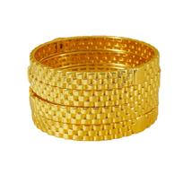 Dropshipping 24k Gold Plated Wedding Bangles for Women Bride Can Open Bracelets Indian/ethiopian/bride/african Wedding Jewelry auksas