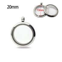 20/25/30mm Stainless Steel Glass Locket Wide Ring Silver Gold Plated Living Memory Lockets Photo Picture Necklace Charming Gift trendy