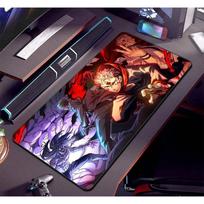 Gaming Mouse Pad Large Desk Mat Antislip Base Stitched Edges Cool White Hair Anime Guy Keyboard Pad for Gamer Office Home 300x800x2mm