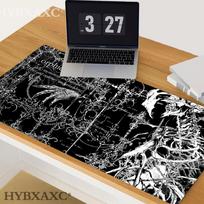 HYBXAXC Large Gaming Mouse Pad Gothic Dark Skeleton Skull Antislip Rubber Desk Mat For PC Laptop Office Black White Art 400X800X2MM