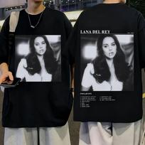 2025 Singer Lana Del Rey T Shirts Ultraviolence Music Album Men Women Harajuku 100% Pure Cotton Printed T-shirt Streetwear Y2k S įvairiaspalvis