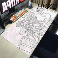 Anime Pink Angel Girls Mouse Pad Gamers Decoracion Gamer Desk Mat Mousepad XXL Gaming Accessories Varmilo Rug Keyboard Carpet 300x800x2mm