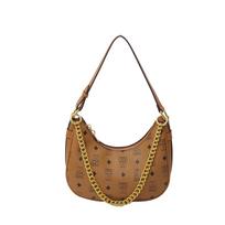 New Pea Crescent Fashion Crossbody Bag Single Shoulder Versatile Printed Underarm Women's Bag High Beauty Women's Bag pilka spalva