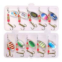 Lure bait set with composite rotating spinners10Bionic design long-range casting fishing gear, essential for catching bass and c
