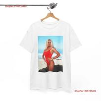 Pamela Anderson Baywatch T-shirt Balti medvilniniai su grafiniu spaudiniu CJ Parker Marškinėliai XL