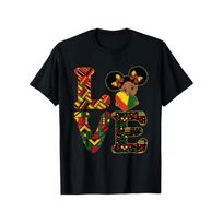 Love Black History Month Strong African T-Shirt TShirt S juoda