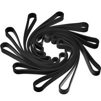 10 vnt. silikoninės gumytės, didelio stiprumo elastinė juosta, sunki, biuro black