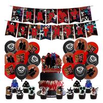 32pcs Roblox Doors Party Decorations Cake Topper Banner