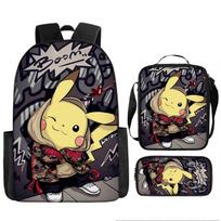 (58) 3PCS Kids School Bag Lunch Bag Pencil Case 01