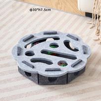 Interactive Cat Puzzle Box Felt Hide And Seek Toy Bell Ball Maze Game Self Entertainment Anti Boredom Intelligence Training Play