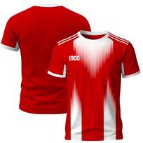 Unisex Retro Gatvės Stiliaus Futbolo Gerbėjo Marškinėliai Su Grafiniu Spaudiniu ir Klasikine Apvalia Kaklo Iškirpte, Tinka Kasdieniam Dėvėjimui M raudona