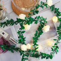 40 LED girliandų Gėlių pasakų girliandos Gėlių žibintai USB Baterija maitinamas girlianda Vestuvių dekoras Vynuogių girliandos Valentino dienos vakarėliui Box 1.5M 10LED balta