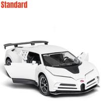 1/32 Bugatti EB110H Centodieci Žaislinis automobilis Miniatiūrinis Metalinis Super Sporto Transporto priemonės Modelis Garsas ir Šviesa Kolekcija Dovana Berniukui Vaikui balta