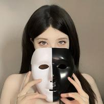 Helovino viso veido kaukė Šachmatų balto tinklelio gatvės šokio kaukė Kaukė Šokis Cosplay Siaubo Juokingi Šou Rekvizitai chess white grid full face mask