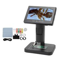 Skaitmeninis mikroskopas su 5 colių IPS ekranu, USB 1080P, 1000x didinimas, 3 apšvietimo režimai, 8x priartinimas, moneta