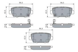 BOSCH Stabdžių kaladėlių komplektas Brake pad set 0 986 460 248