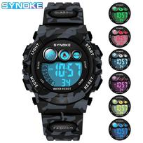 Student Sport Watches For Kids Colorful Electronic Watches 50M Waterproof Clock Children Digital Watch For Boys Girls black