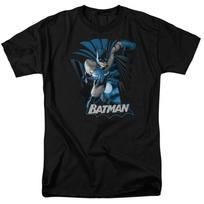 Justice League Of America Batman Blue and Gray Mens T Shirt Black 4XL