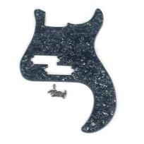 Electric Bass Scratch Plate 4 String Bass Pickguard 11 Hole  Bass Pickguard 3 Ply Scratch Plate Easy to Install pilka spalva