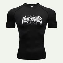 Y2K Kompresiniai marškinėliai vyrams Fitnesas Sporto salė Skeletas Sportas Bėgimas Trumpomis rankovėmis Marškinėliai Dėmėms atsparūs viršutiniai drabužiai T-shirt Greitai džiūstantys trumpomis rankovėmis vyrams S chaki