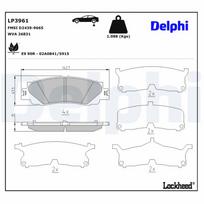 DELPHI Stabdžių kaladėlių komplektas Brake pad set LP3961