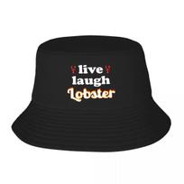 New Live Laugh Lobster Bucket Hat Hat Cute Ladies Unisexs