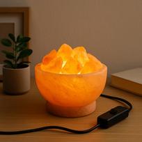 Himalayan Salt Lamp Fire Bowl With Chunks 15x9cm