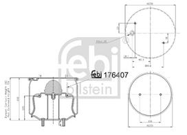 FEBI BILSTEIN Pneumatinės pakabos pagalvė 176407
