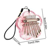 8-key Finger Thumb Piano Mini Kalimba Portable Finger Piano for Adults and Children Kalimba Musical Instrument Gift Mini Pendant