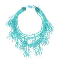 Handstrung Multistrand Necklace Beads Choker Necklace Fashion Neckwear Jewelry Perfect For Women Daily Music Festival ežero mėlyna spalva