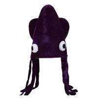 Prank Cuttlefish Hat Comfortable Party Headgear Hats For Adult Unisex Creative Costume Accessory Headwear Festival Props violetinė