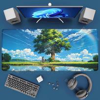 Anime Mouse Pad Landscape the sky Large Desk mat Laptop Computer offices Accessories Mousepad Rubber Anti slip Kawaii Playmat 800x300x2mm