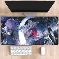 Wuthering Waves Hiyuki Gaming Mousepad Computer offices keyboard Mouse Pad Anime overlock Rubber xmm HD Printing Desk Mat 400x800x2mm