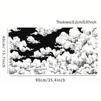 Japanese Clouds Mouse Pad Kawaii white Desk Mat Office Carpet Large Gaming Mousepad Rubber Laptop Computer Accessories x 800x300x2mm