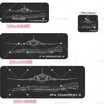 F Fighter Jet Blueprint Mouse Pad Large Computer Office Game Table Mat Rubber Antislip Gaming Keyboard Mousepad Long Desk Pad 800x300x2mm