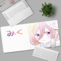 Meno linijinė piešinio Miku Nakano pelės kilimėliai Gražios merginos pelės kilimėlis Anime Penkiolika nuotakų XXL kompiuterio klaviatūros stalo kilimėlis 900x400x2mm gray
