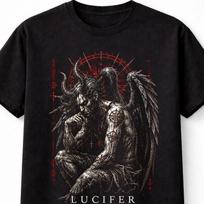 Liuciferis Šviesos Nešėjas Demonas Gotikinis Siaubo Fantazija Unisex Marškinėliai S